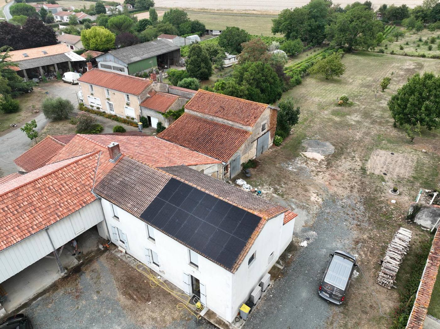 Chantier BJ Solaire - vue aérienne
